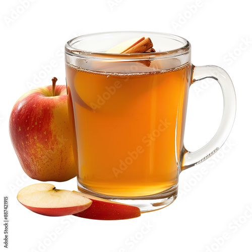 apple cider autumn isolated on the white background