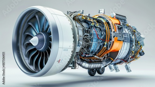 A turbofan engine of a passenger aircraft