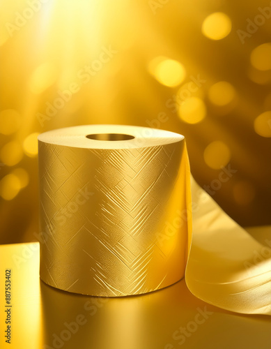 Golden toilet paper