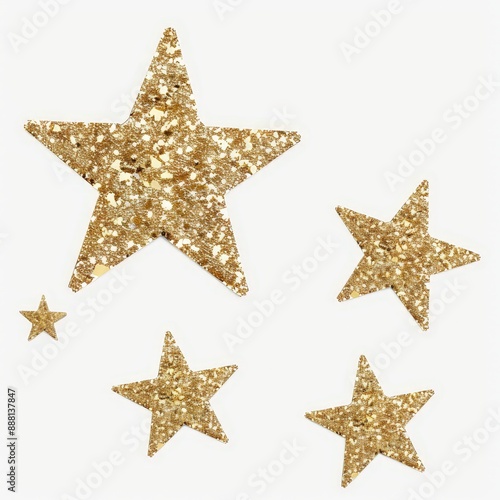 This stunning gold glitter star is perfect for adding a touch of sparkle to your designs.