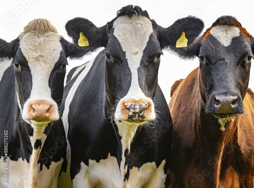 Cattle Set Isolated On White Background