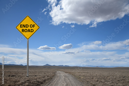 desert road sign end of road