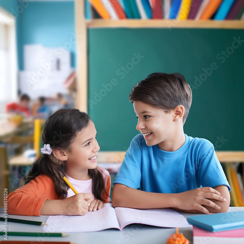 Niños de la escuela sonriendo