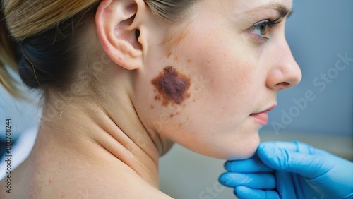 birthmark / A medical consultation at the Removal of nevus. 