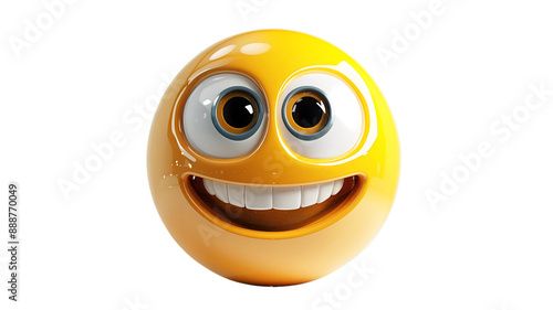 Cheerful emoji face with a gentle smile, representing friendliness and warmth in digital interactions