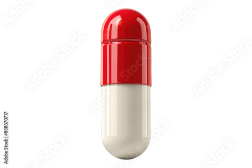 Capsule medical pill bottle isolated on transparent background