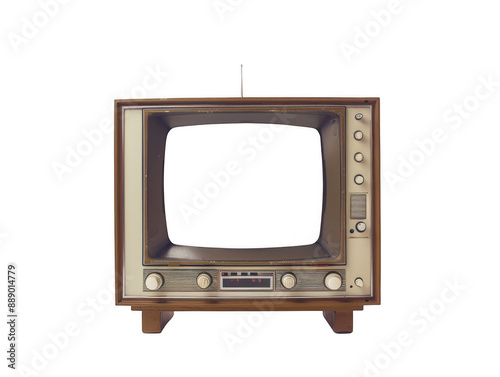 Retro TV Frame with Knobs