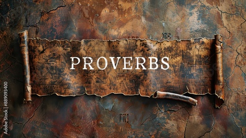 Vintage Scroll of Proverbs: Essential Biblical Text for Spiritual Insight and Church Teaching