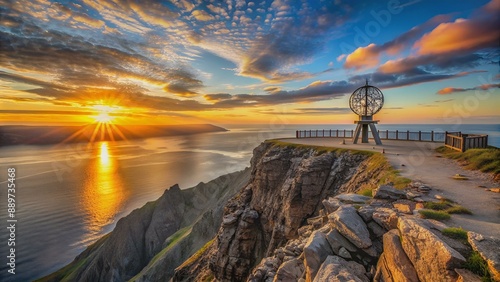 Nordkap b. Mitternachtssonne - North Cape w/ Midnight Sun