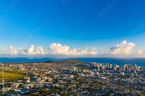 View of East Honolulu, Mānoa, and Waikīkī from Pu'u 'ōhi'a Mount Tantalus on O'ahu, Hawai'i