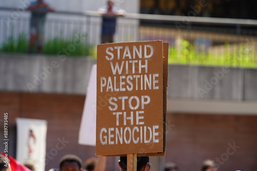 The pro-Palestine rally marched in the streets of Milwaukee, Wisconsin.