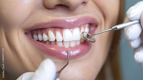 Dentist explaining the process of getting dental veneers for an improved smile