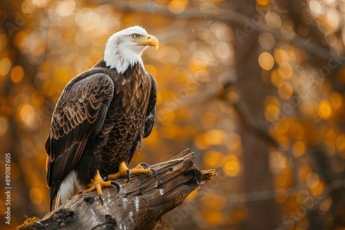 a bald eagle sitting on top of a tree branch