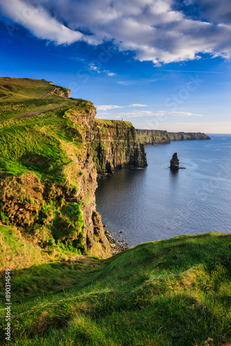 Beautiful scenery of the Cliffs of Moher in County Clare, Ireland.