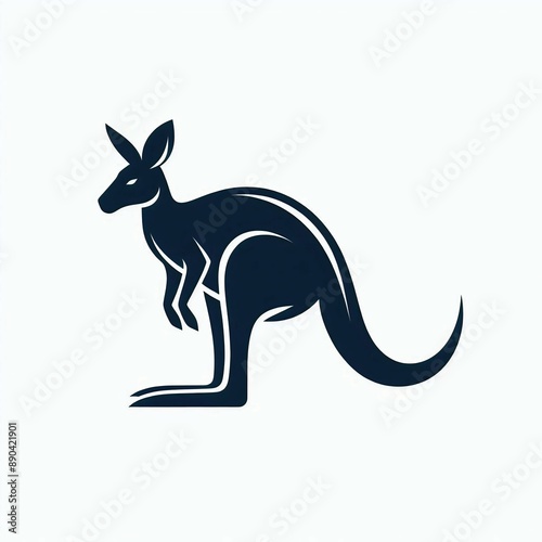 minimalist kangaroo logo