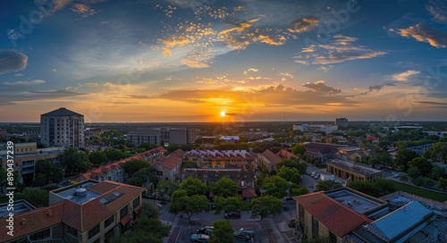 Frisco City Panorama: Stunning Sunset View of McKinney's Eastside Skyline