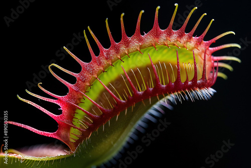 a close up of a venus flytrap