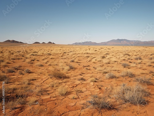 A desert plot with sparse vegetation