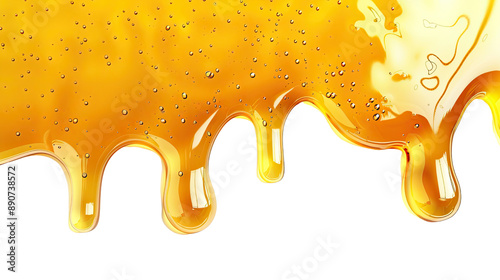 Leaking honey isolated transparent background