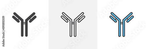 Antibody colored icon set