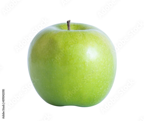 single green apple isolated