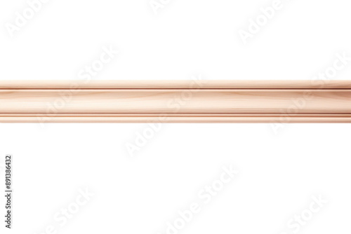 Elegant Wooden Molding for a Classic Interior Design on a Clear PNG or White Background.