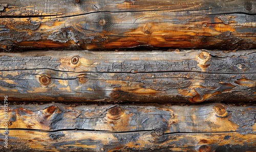 Wooden log texture background