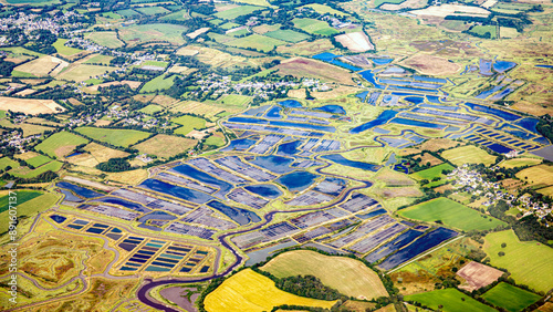 loire atlantique coast and loire estuary from aerial view