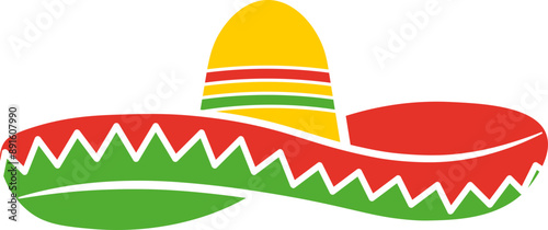 green, yellow and red sombrero