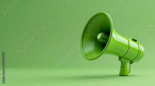 Green Marketing Communication Concept with Megaphone: Illustrating green marketing communication through the use of a megaphone.