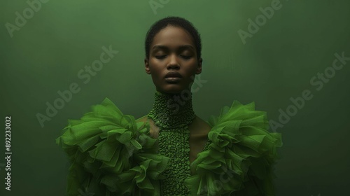 Discover the latest green dress fashion editorials showcasing vibrant and sophisticated styles in dynamic environments.