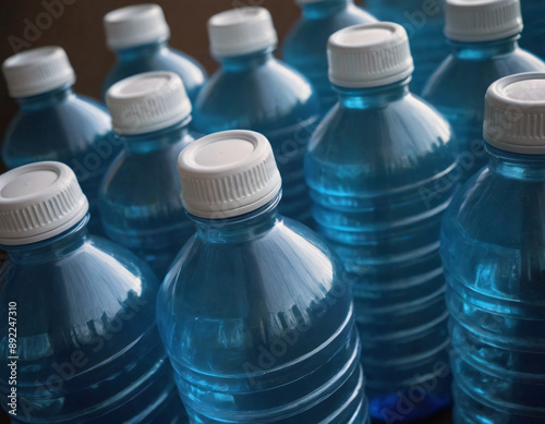 plastic bottle with cap, bottled water, plastic caps, plastikowa butelka z nakrętka, woda w butelce, nakrętki plastikowe