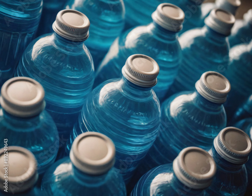 plastic bottle with cap, bottled water, plastic caps, plastikowa butelka z nakrętka, woda w butelce, nakrętki plastikowe