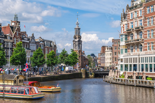 The Munttoren or Munt, is the Mint Tower located on Muntplein square in Amsterdam, Netherlands