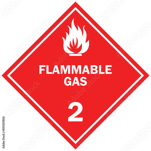 flammable gas sign, vector illustration Eps10