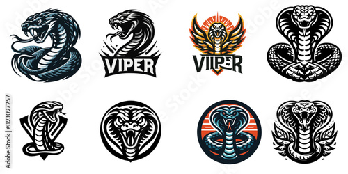 viper logo icon vector illustration, isolated on transparent background