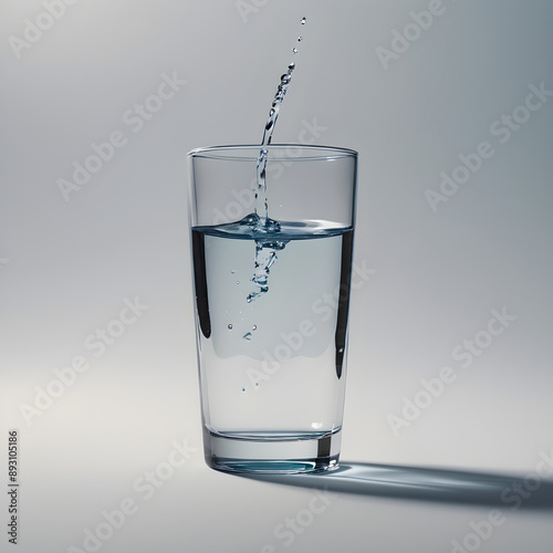 un frío y refrescante vaso de agua deliciosa