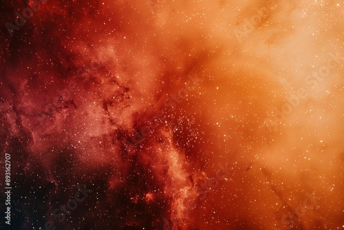 Red, Orange and Blue galaxy background with stars and nebulae. Abstract space wallpaper design for print on demand products and digital art backgrounds. , high resolution photography, professional col