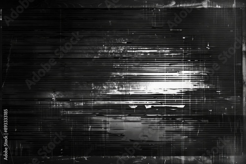 Video Static. Abstract Black and White Background with Realistic Flickering and Analog TV Signal Interference