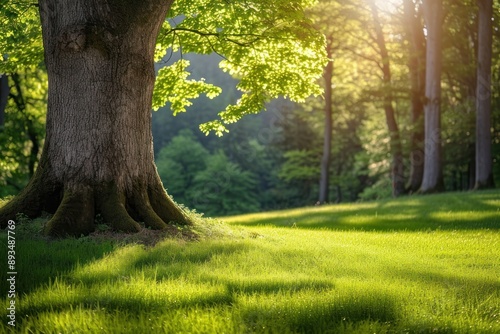 Elm Tree landscape tree grassland.