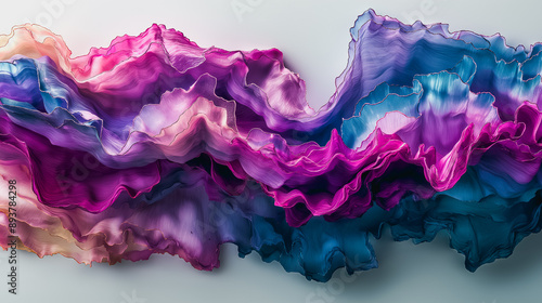 High-definition 3D abstract background showcasing complex structures and gradient hues, suitable for contemporary art and graphic design.