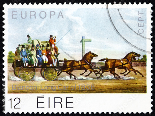 Postage stamp Ireland 1979 Bianconi Long Car, 1836