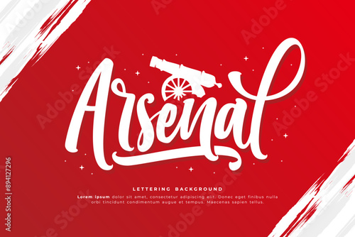 arsenal lettering background template design