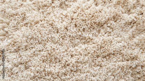 Close-up of a Fluffy White Carpet