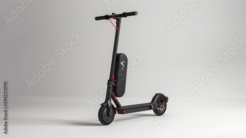 Innovative packaging for foldable electric scooters, ensuring portability and protective casing. , Minimalism,