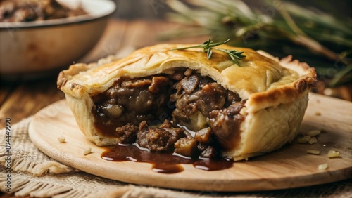  Australian Meat Pie Flaky pastry filled with savory beef and gravy.