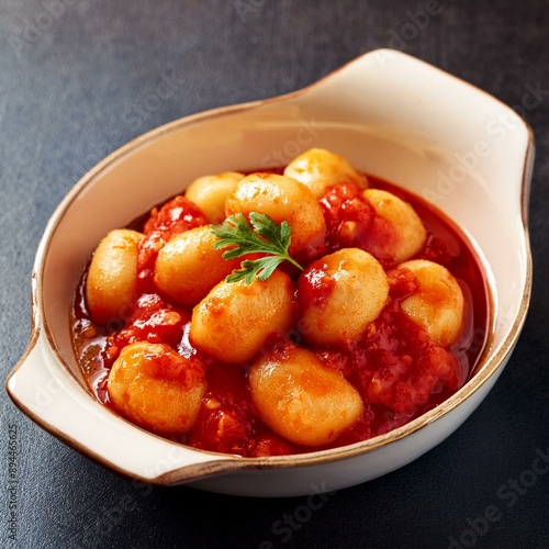 gnocchi with tomato sauce, AI generated