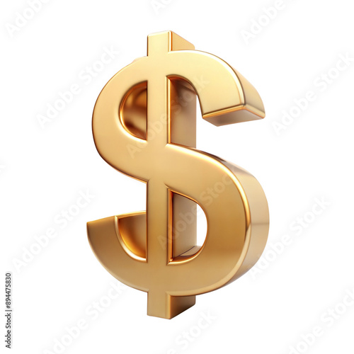 Large gold dollar sign symbolizing wealth and financial success