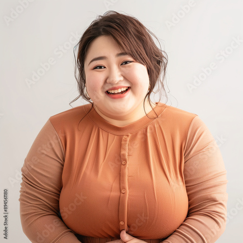 笑顔の可愛い若いアジア人女性のポートレート写真