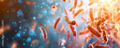 A microscopic view of bacteria being neutralized by antibacterial agents, illustrating the scientific impact